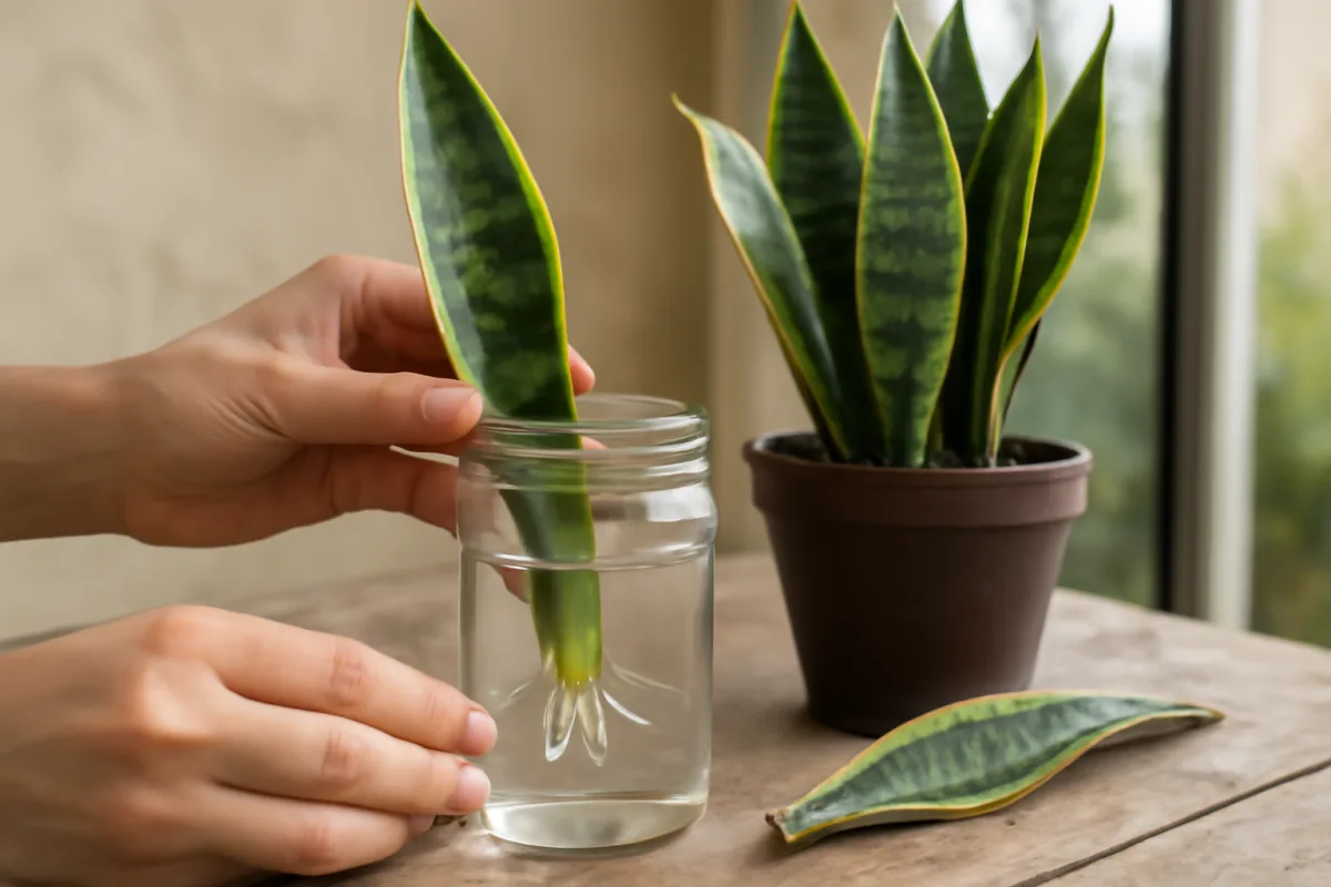 Propagazione della sanseveria in acqua: il metodo che accelera la crescita