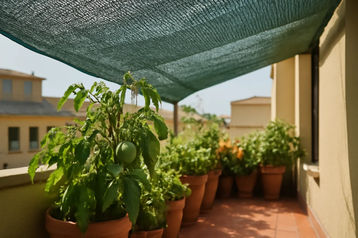 Reti ombreggianti per terrazzi: mantieni fresche le piante e limita le scottature estive