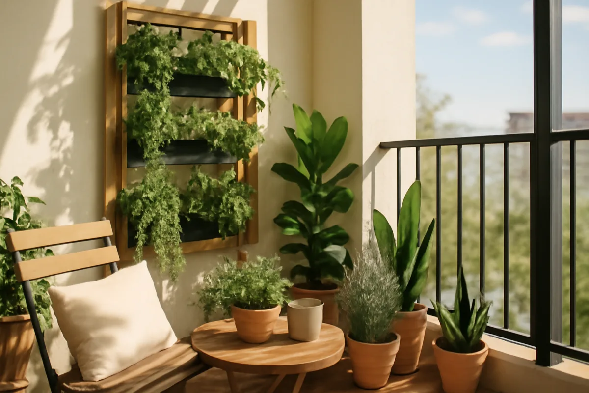 Come creare un angolo verde verticale in piccoli spazi? Massimizza luce e aria anche nei mini balconi